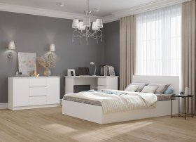 Кровать МОРИ КРМ 1200.1, белый в Советском - sovetskij.germes-mebel.ru | фото