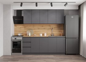 Кухня Мори графит 2.0м в Советском - sovetskij.germes-mebel.ru | фото