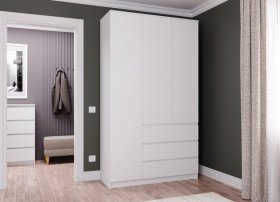 Шкаф Мори МШ1200.1, белый в Советском - sovetskij.germes-mebel.ru | фото