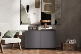 Антресоль/тумба Мори МА 900.1, графит в Советском - sovetskij.germes-mebel.ru | фото