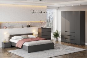 Спальня Денвер Графит серый в Советском - sovetskij.germes-mebel.ru | фото