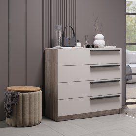 Комод Урбан КМ-02 Дуб смоки/Кашемир в Советском - sovetskij.germes-mebel.ru | фото