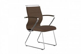 Кресло ErgoLife Sit Well M4-167K, коричневый/хром в Советском - sovetskij.germes-mebel.ru | фото