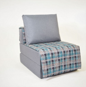 Кресло-кровать бескаркасное Харви (серый-квадро азур) в Советском - sovetskij.germes-mebel.ru | фото