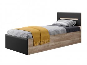 Кровать Наоми КР-12, дуб каньон/графит в Советском - sovetskij.germes-mebel.ru | фото