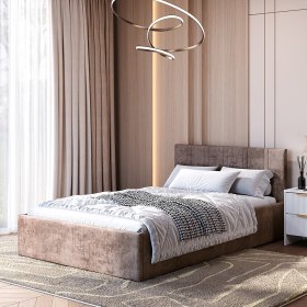 Кровать 120*200 см Ника КР-08 муссон в Советском - sovetskij.germes-mebel.ru | фото