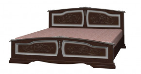 ЕЛЕНА Кровать из массива 1600 (Темный Орех) в Советском - sovetskij.germes-mebel.ru | фото