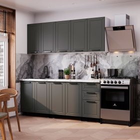 Кухня 2,0 м Селина графит нубук в Советском - sovetskij.germes-mebel.ru | фото