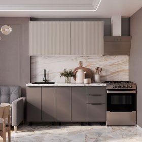 Кухня София 1,6 м муссон софт/айриш в Советском - sovetskij.germes-mebel.ru | фото