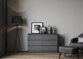 Комод Мори МК 1200.6, Графит в Советском - sovetskij.germes-mebel.ru | фото