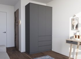 Шкаф Мори МШ1200.1, графит в Советском - sovetskij.germes-mebel.ru | фото