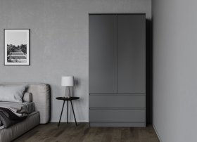Шкаф Мори МШ900.1, графит в Советском - sovetskij.germes-mebel.ru | фото
