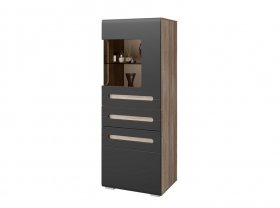 Шкаф Наоми ШК-24, дуб каньон/графит в Советском - sovetskij.germes-mebel.ru | фото