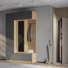 Прихожая Багира крафт/графит в Советском - sovetskij.germes-mebel.ru | фото