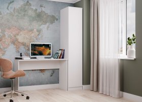 Шкаф пенал Мори МШ 400, белый в Советском - sovetskij.germes-mebel.ru | фото