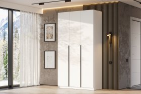 Шкаф шк-5 Белый текстурный 1200 в Советском - sovetskij.germes-mebel.ru | фото