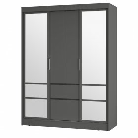 Шкаф-купе ШКК-06 Симпл графит в Советском - sovetskij.germes-mebel.ru | фото