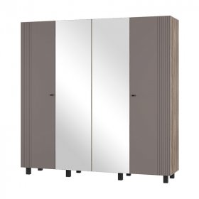 Шкаф 4-х створчатый Олива ШК-13 муссон софт в Советском - sovetskij.germes-mebel.ru | фото
