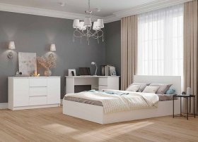 Спальня Мори комплектация 1, белый в Советском - sovetskij.germes-mebel.ru | фото