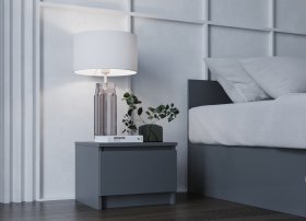 Тумба прикроватная МОРИ ТПМ400.1, ЛДСП Графит в Советском - sovetskij.germes-mebel.ru | фото