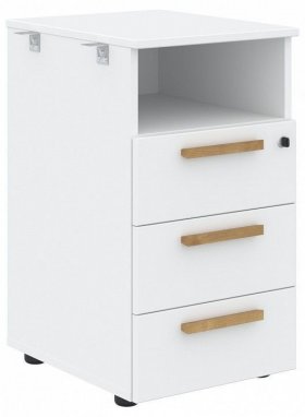 Тумбочка Forta FLC-3D.1, белый в Советском - sovetskij.germes-mebel.ru | фото
