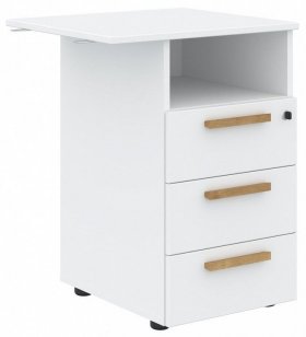 Тумбочка Forta FLC-3D.2, белый в Советском - sovetskij.germes-mebel.ru | фото
